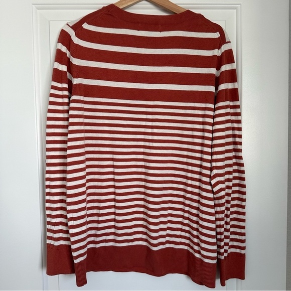 Banana Republic Orange and White Striped Sweater - New with Tags - Picture 2 of 6